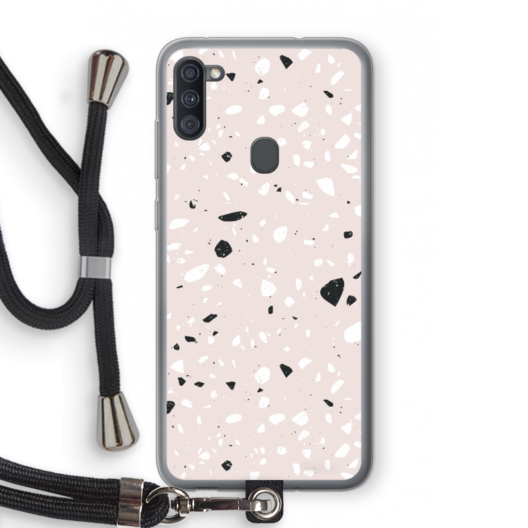 Terrazzo N°20: Samsung Galaxy A11 Transparant Hoesje met koord