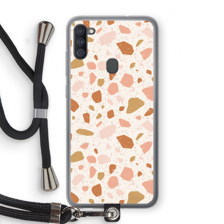 Terrazzo N°18: Samsung Galaxy A11 Transparant Hoesje met koord