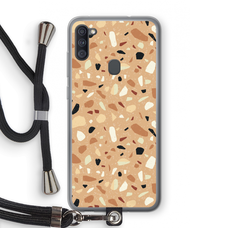 Terrazzo N°17: Samsung Galaxy A11 Transparant Hoesje met koord