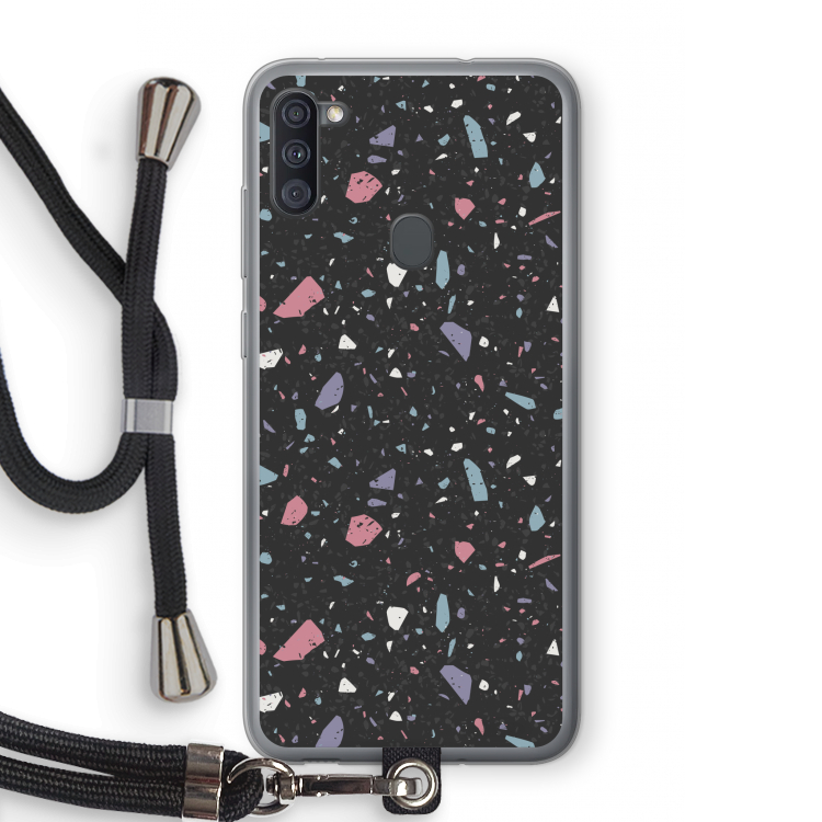 Terrazzo N°16: Samsung Galaxy A11 Transparant Hoesje met koord