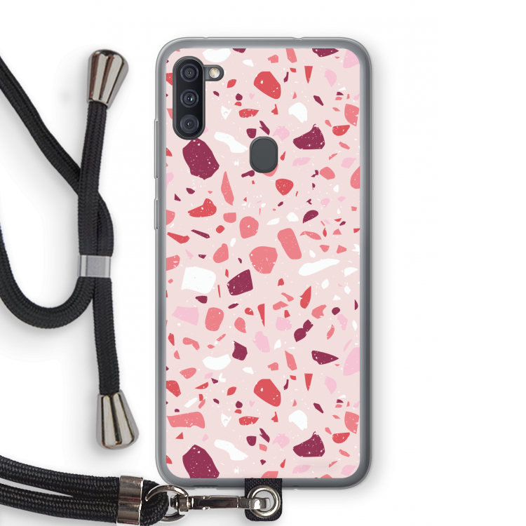Terrazzo N°15: Samsung Galaxy A11 Transparant Hoesje met koord