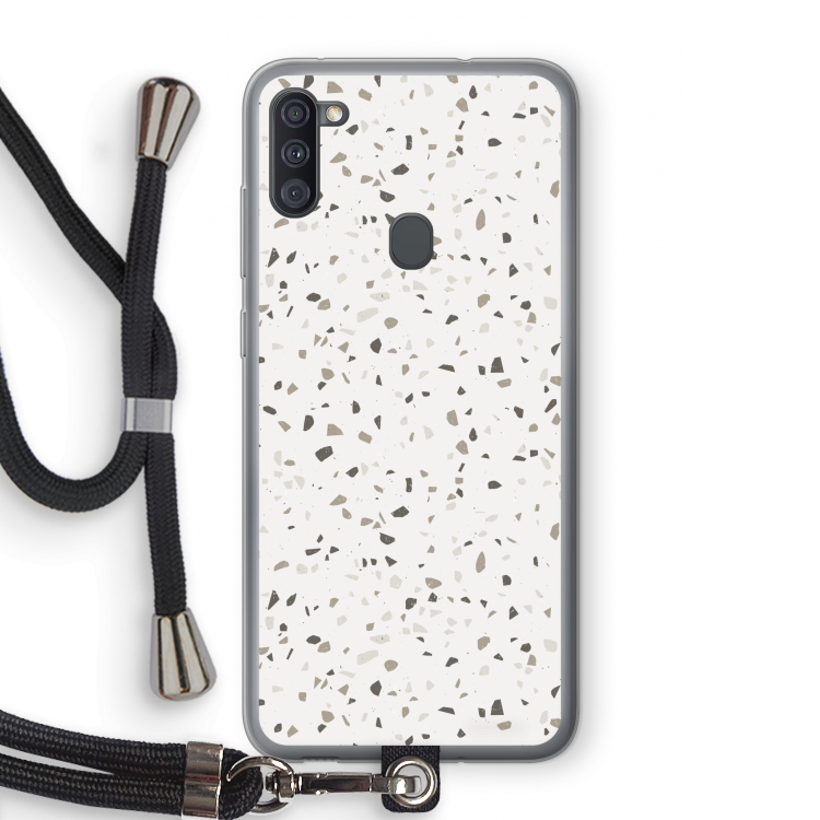 Terrazzo N°14: Samsung Galaxy A11 Transparant Hoesje met koord