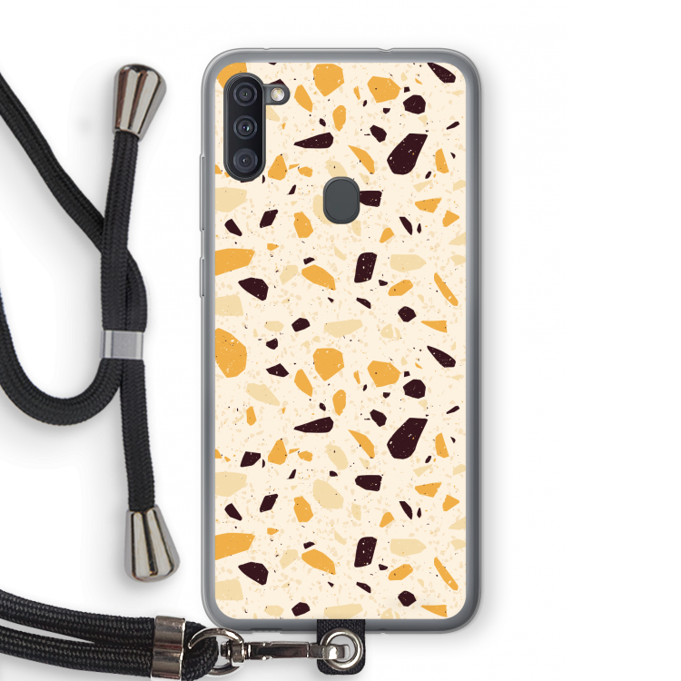 Terrazzo N°13: Samsung Galaxy A11 Transparant Hoesje met koord