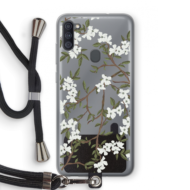 Blossoming spring: Samsung Galaxy A11 Transparant Hoesje met koord