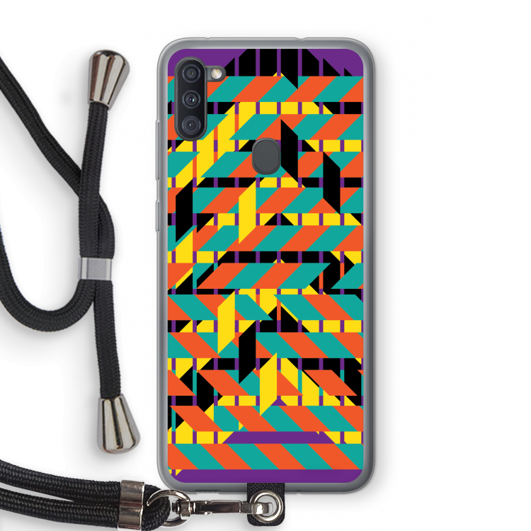 Skew Bee 2: Samsung Galaxy A11 Transparant Hoesje met koord