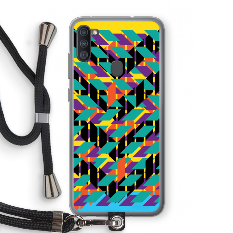 Skew Bee 1: Samsung Galaxy A11 Transparant Hoesje met koord