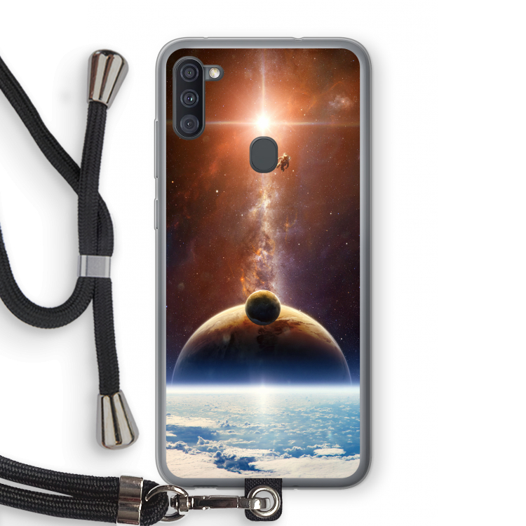 Omicron 2019: Samsung Galaxy A11 Transparant Hoesje met koord