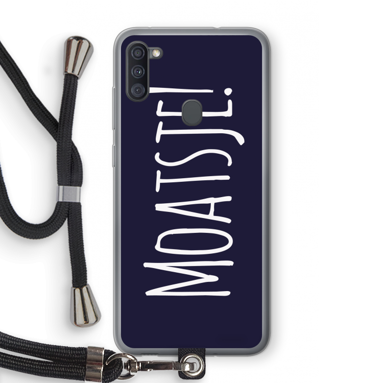 Moatsje!: Samsung Galaxy A11 Transparant Hoesje met koord