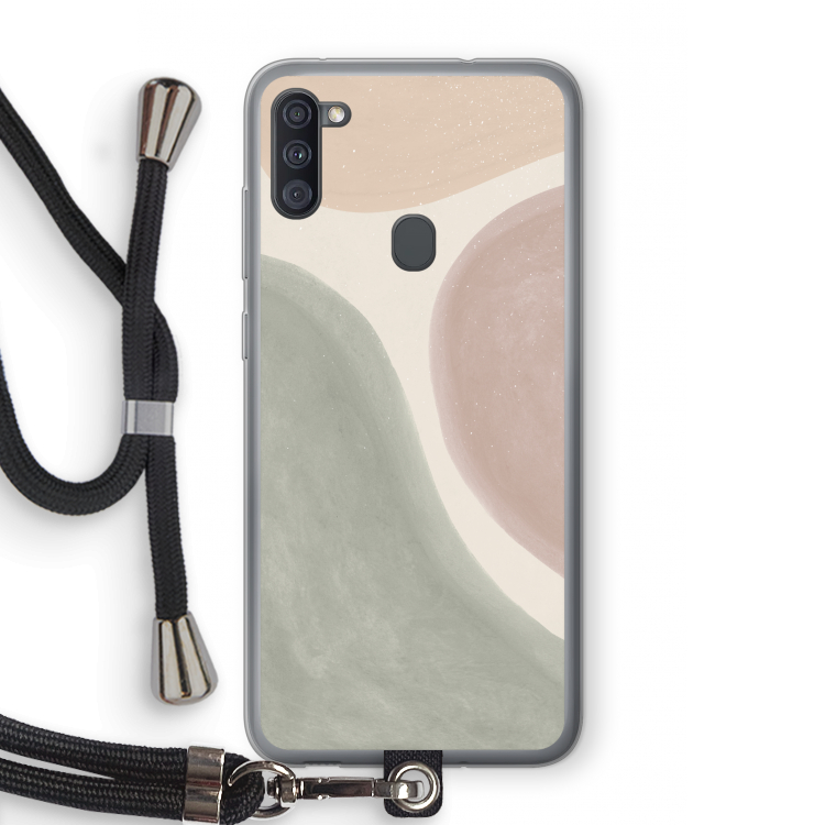 Geo #6: Samsung Galaxy A11 Transparant Hoesje met koord