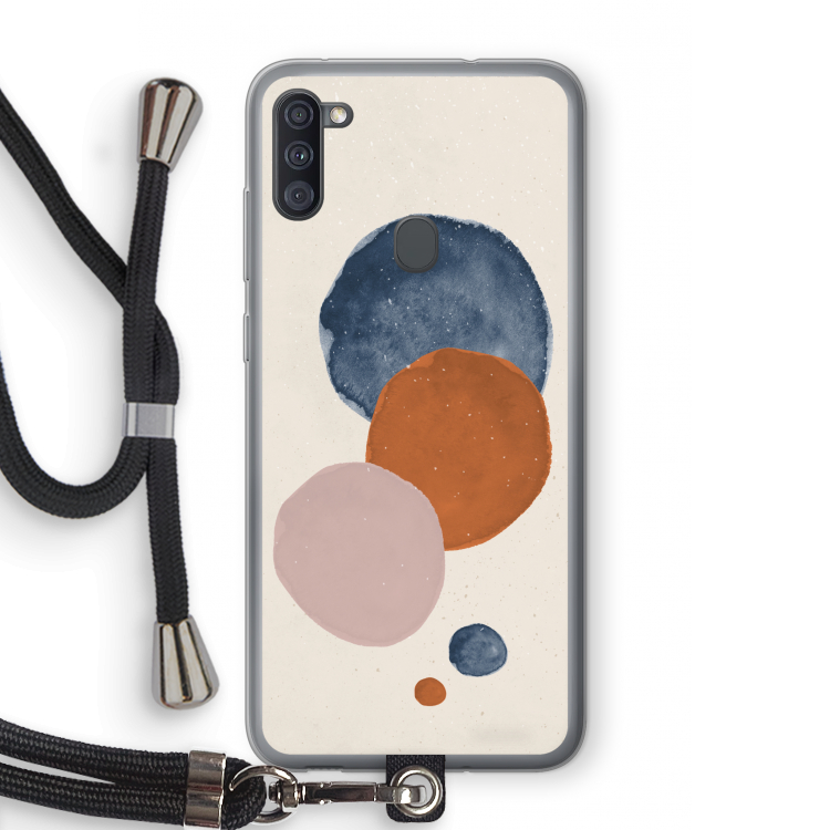 Geo #4: Samsung Galaxy A11 Transparant Hoesje met koord