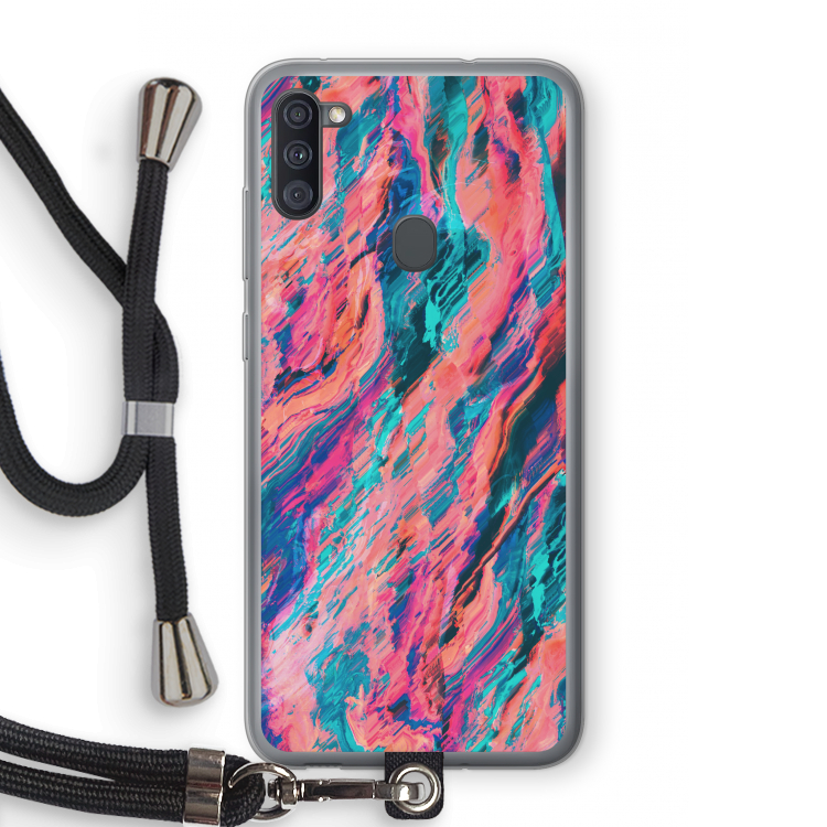 Electric Times: Samsung Galaxy A11 Transparant Hoesje met koord