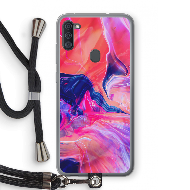 Earth And Ocean: Samsung Galaxy A11 Transparant Hoesje met koord