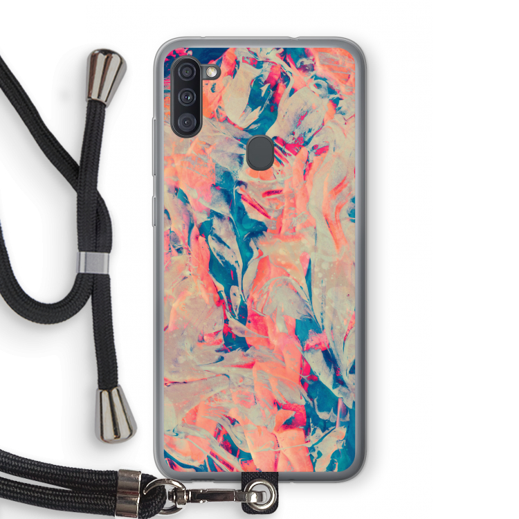 Alone: Samsung Galaxy A11 Transparant Hoesje met koord