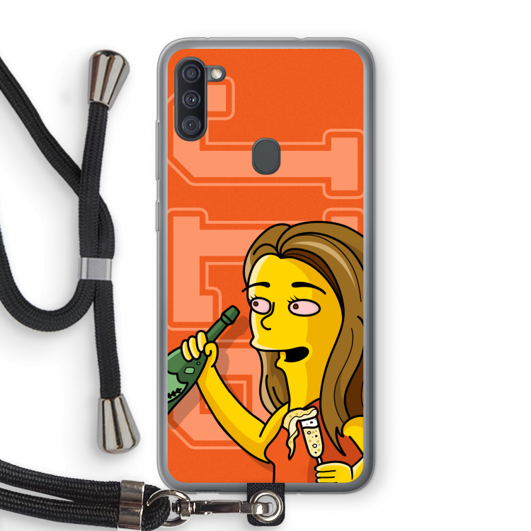 Jamie Lee Simpson: Samsung Galaxy A11 Transparant Hoesje met koord