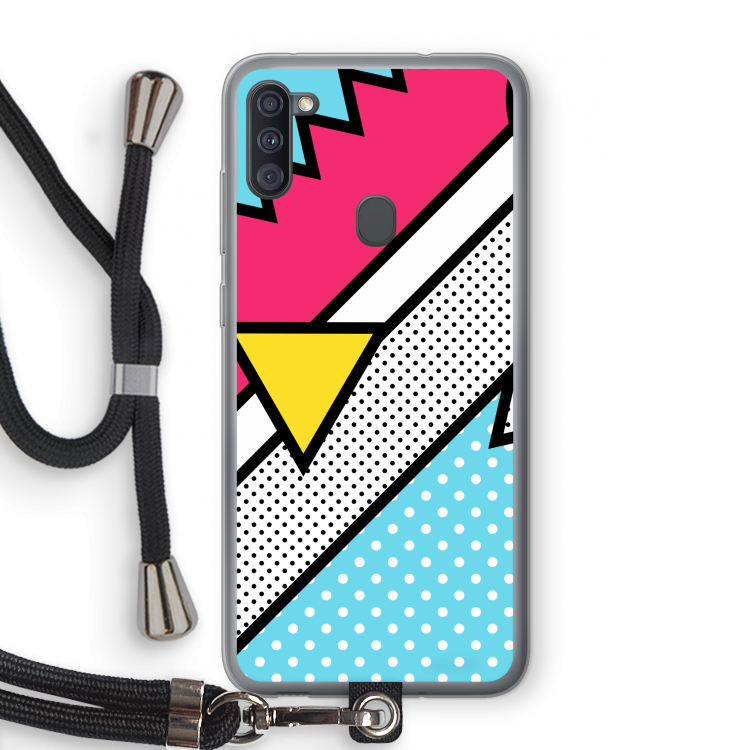 Pop Art #3: Samsung Galaxy A11 Transparant Hoesje met koord