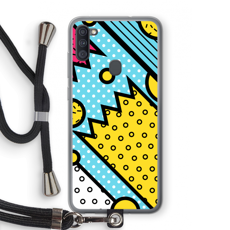 Pop Art #1: Samsung Galaxy A11 Transparant Hoesje met koord