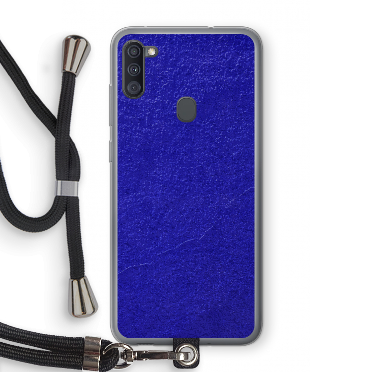 Majorelle Blue: Samsung Galaxy A11 Transparant Hoesje met koord