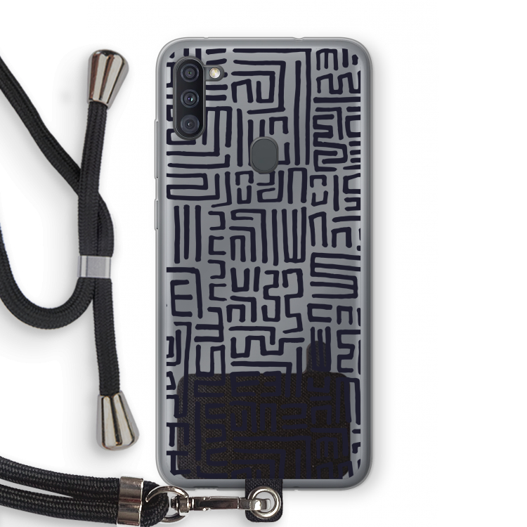 Moroccan Print: Samsung Galaxy A11 Transparant Hoesje met koord