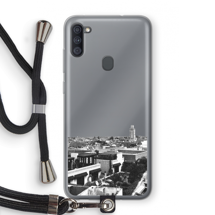 Marrakech Skyline : Samsung Galaxy A11 Transparant Hoesje met koord