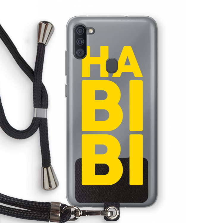 Habibi Majorelle : Samsung Galaxy A11 Transparant Hoesje met koord