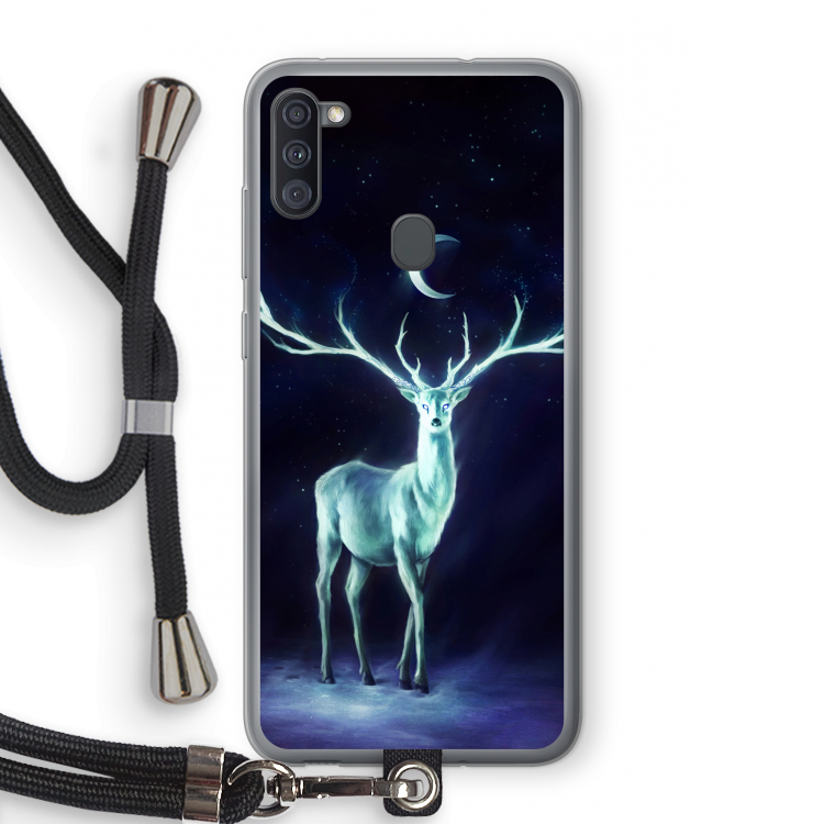 Nightbringer: Samsung Galaxy A11 Transparant Hoesje met koord