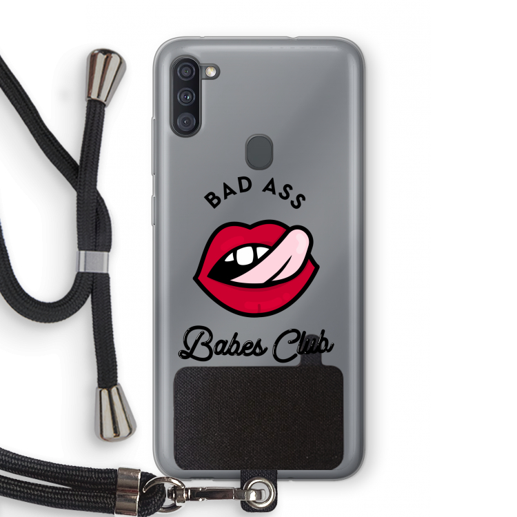 Badass Babes Club: Samsung Galaxy A11 Transparant Hoesje met koord