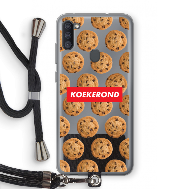 Koekerond: Samsung Galaxy A11 Transparant Hoesje met koord