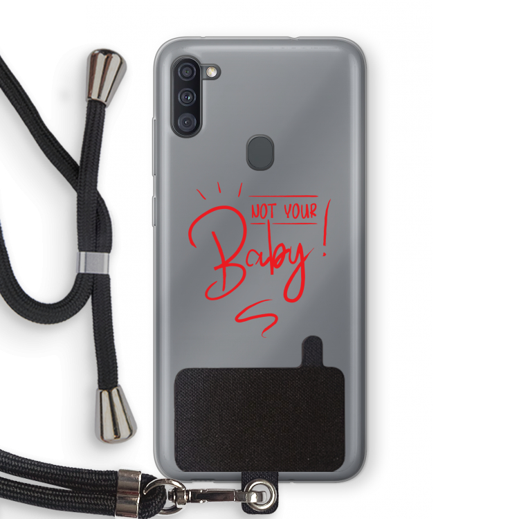 Not Your Baby: Samsung Galaxy A11 Transparant Hoesje met koord