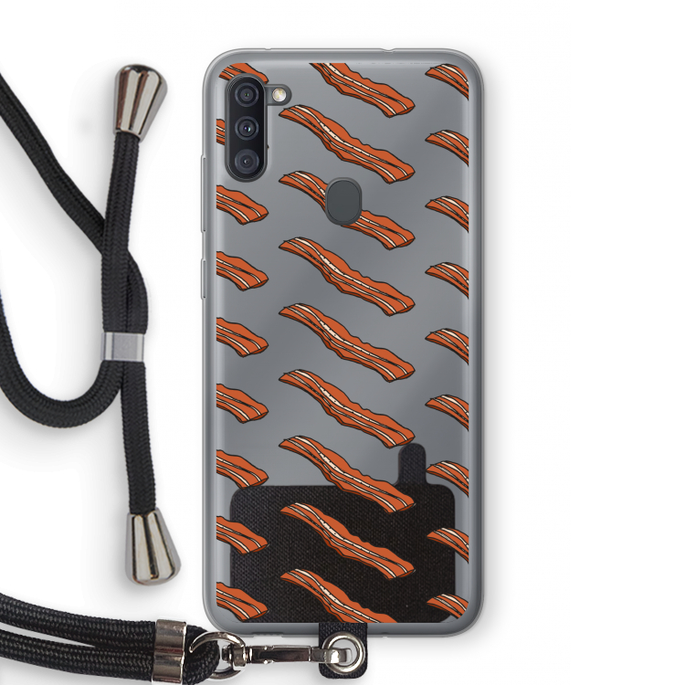 Bacon to my eggs #2: Samsung Galaxy A11 Transparant Hoesje met koord