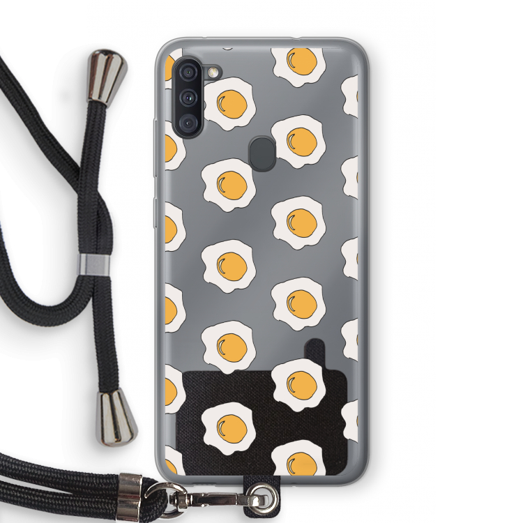 Bacon to my eggs #1: Samsung Galaxy A11 Transparant Hoesje met koord