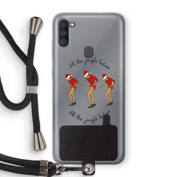 Jingle Ladies: Samsung Galaxy A11 Transparant Hoesje met koord