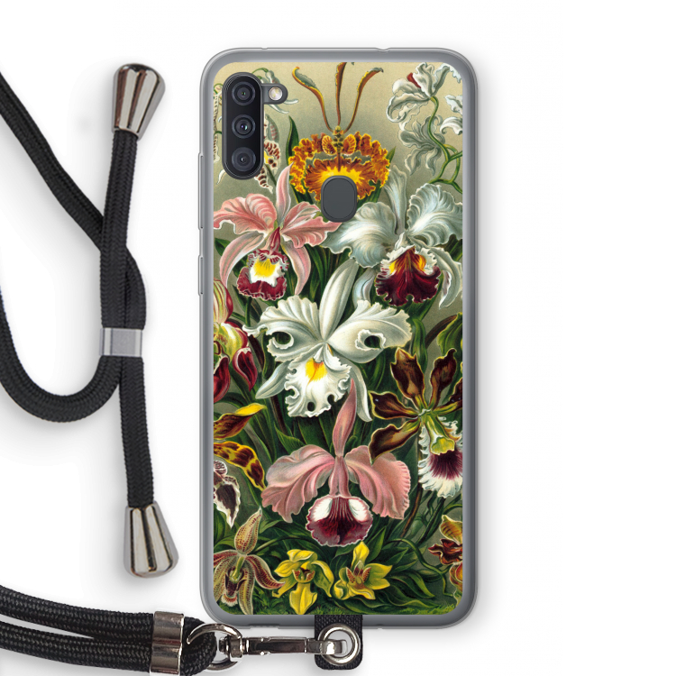 Haeckel Orchidae: Samsung Galaxy A11 Transparant Hoesje met koord