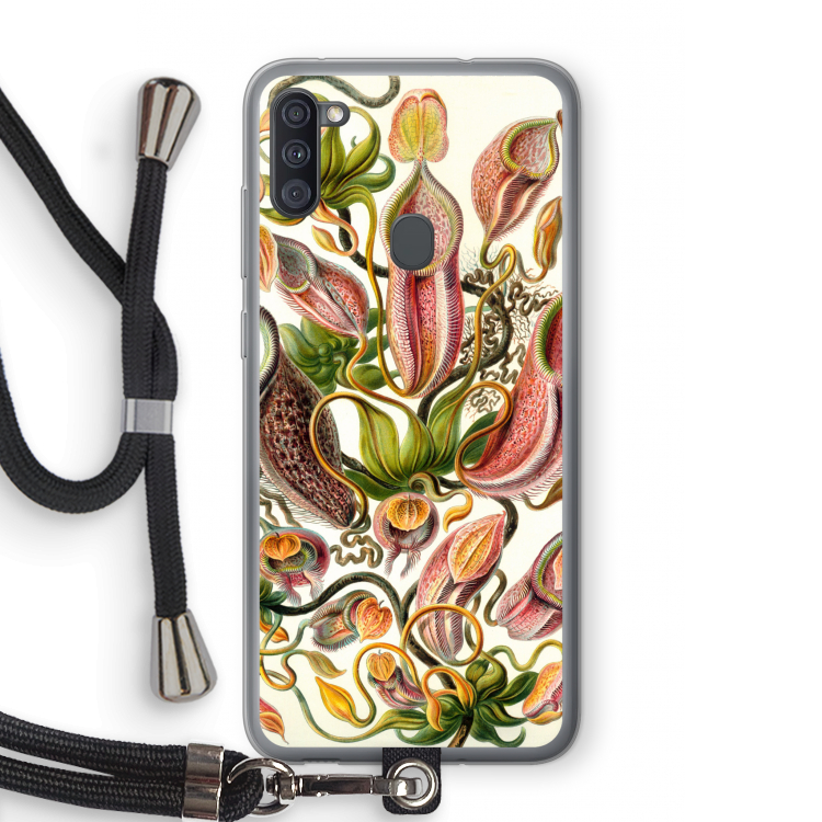 Haeckel Nepenthaceae: Samsung Galaxy A11 Transparant Hoesje met koord