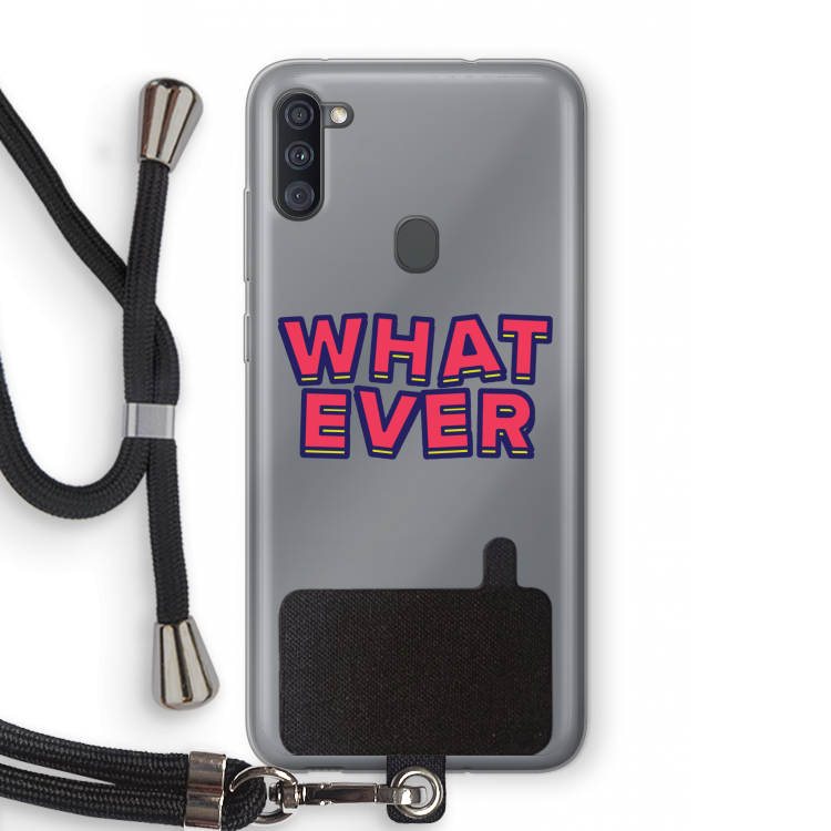 Whatever: Samsung Galaxy A11 Transparant Hoesje met koord