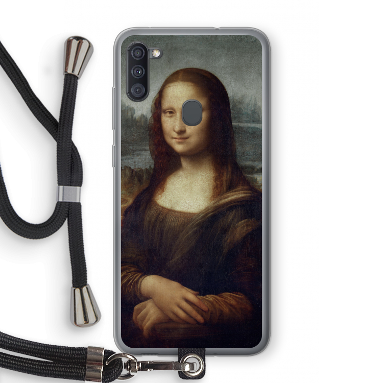 Mona Lisa: Samsung Galaxy A11 Transparant Hoesje met koord