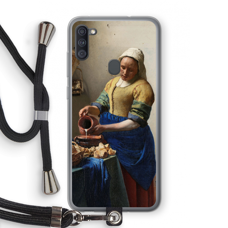 The Milkmaid: Samsung Galaxy A11 Transparant Hoesje met koord