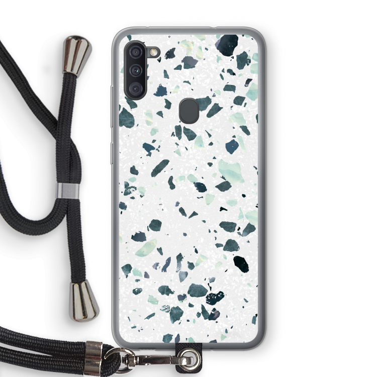 Terrazzo N°2: Samsung Galaxy A11 Transparant Hoesje met koord