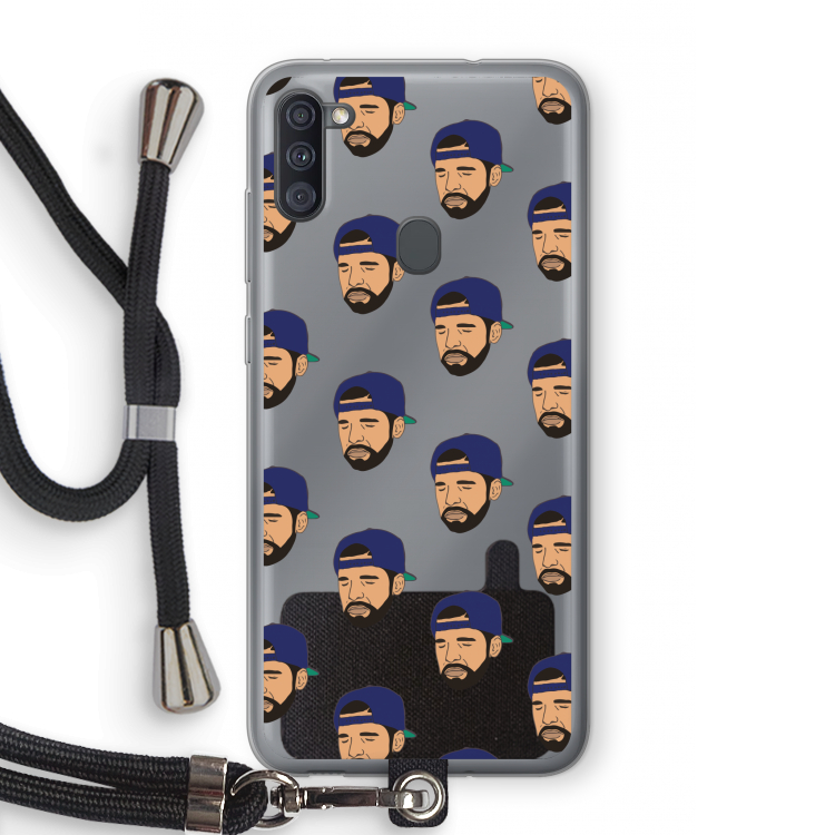 Drake Away: Samsung Galaxy A11 Transparant Hoesje met koord