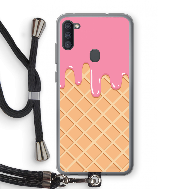 Ice cream: Samsung Galaxy A11 Transparant Hoesje met koord