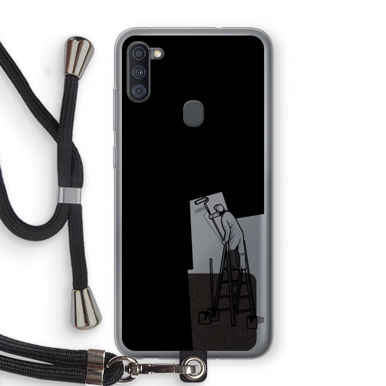 Musketon Painter: Samsung Galaxy A11 Transparant Hoesje met koord