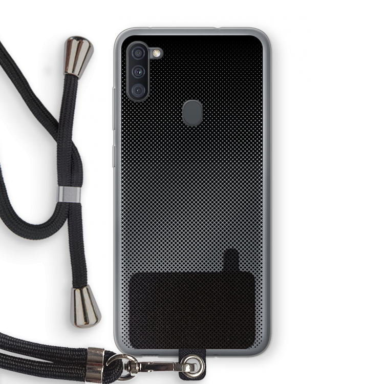 Musketon Halftone: Samsung Galaxy A11 Transparant Hoesje met koord