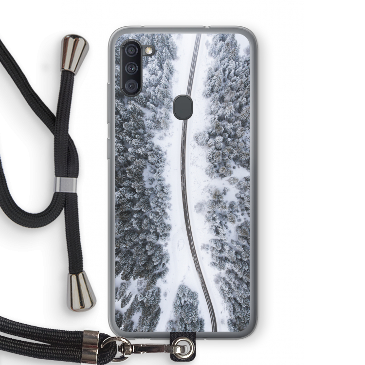 Snøfall: Samsung Galaxy A11 Transparant Hoesje met koord