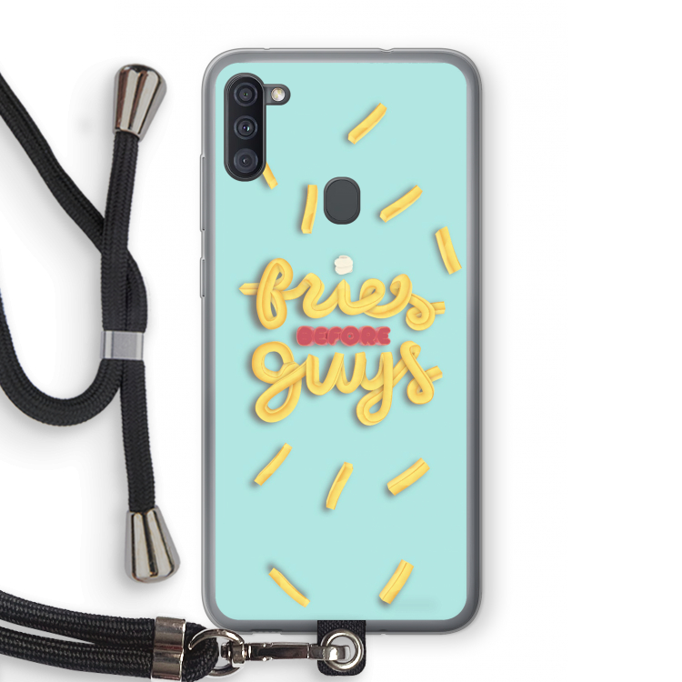 Always fries: Samsung Galaxy A11 Transparant Hoesje met koord