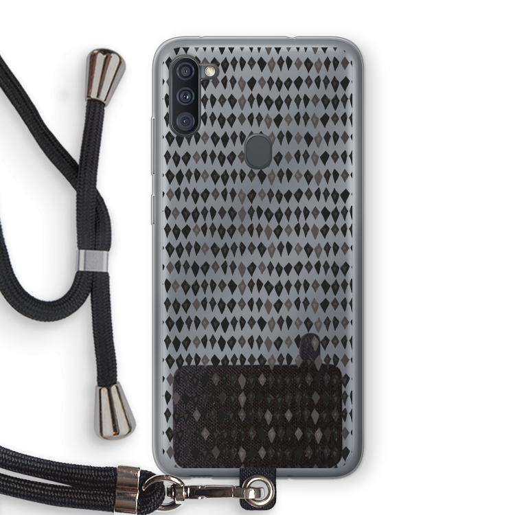 Crazy shapes: Samsung Galaxy A11 Transparant Hoesje met koord