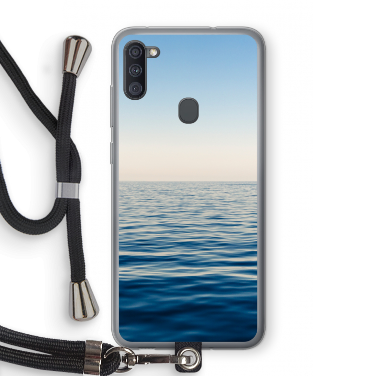 Water horizon: Samsung Galaxy A11 Transparant Hoesje met koord