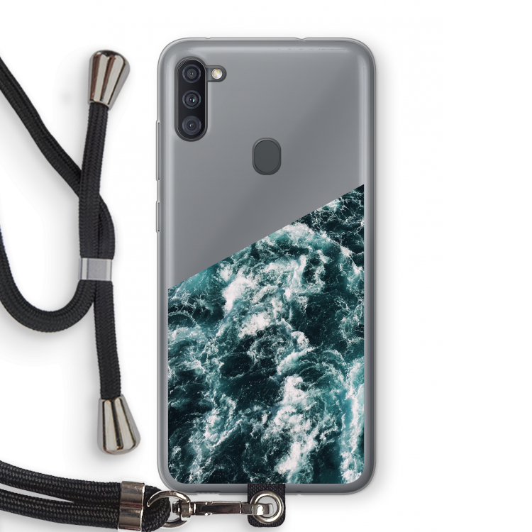 Zee golf: Samsung Galaxy A11 Transparant Hoesje met koord