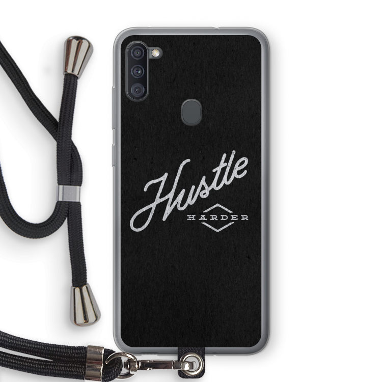 Hustle: Samsung Galaxy A11 Transparant Hoesje met koord
