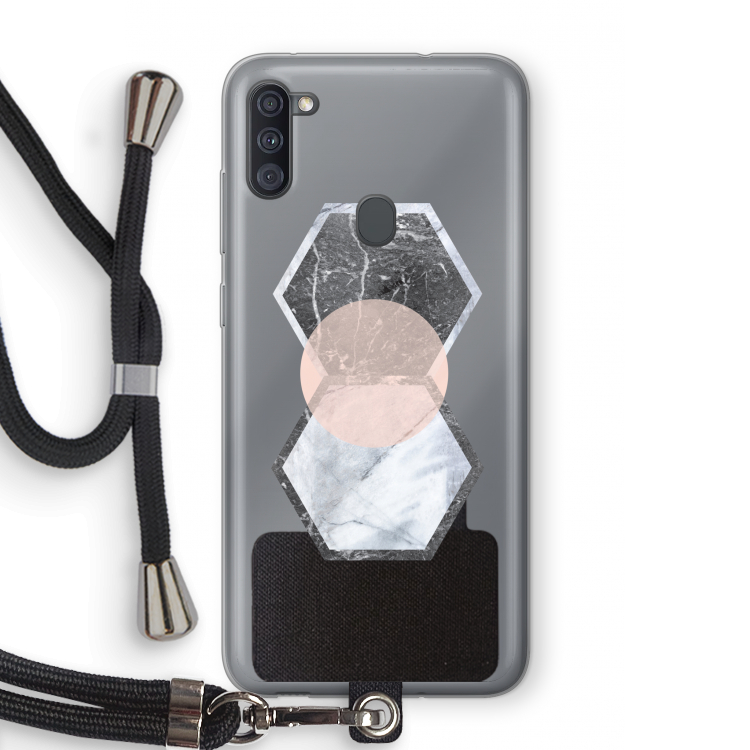 Creatieve toets: Samsung Galaxy A11 Transparant Hoesje met koord