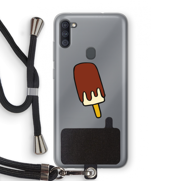 Frisco: Samsung Galaxy A11 Transparant Hoesje met koord