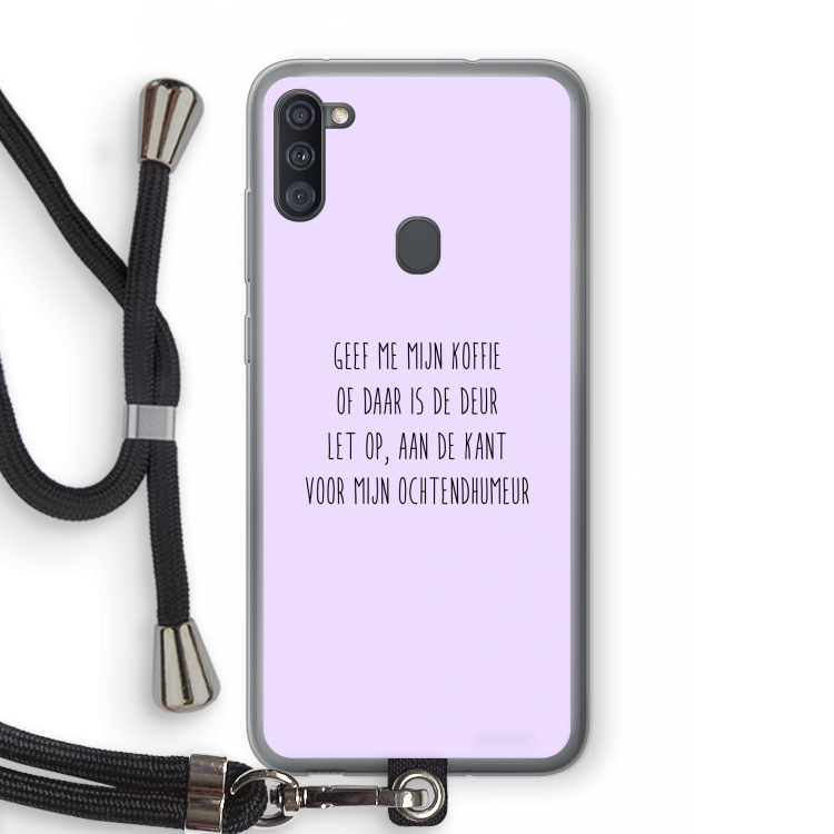 Ochtendhumeur: Samsung Galaxy A11 Transparant Hoesje met koord